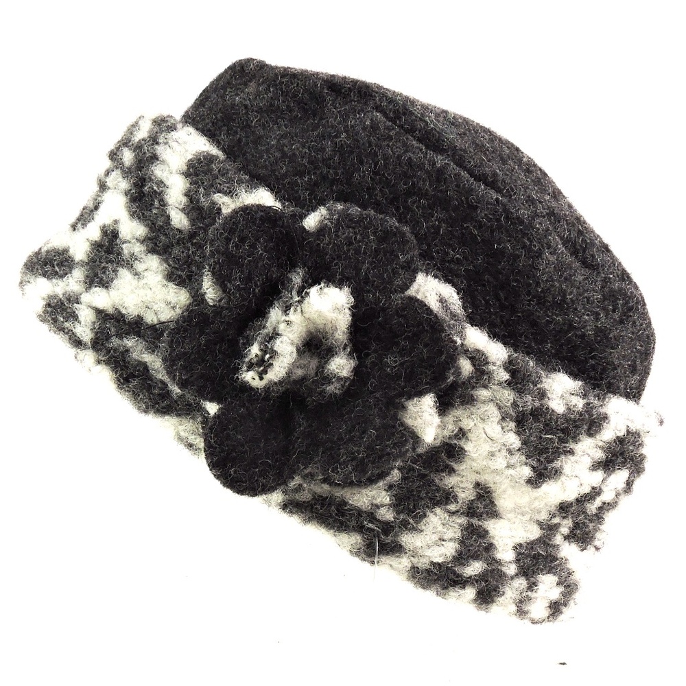 FILIPPO CATARZI 🇮🇹 WOMEN'S BLACK WOOL COMFORT WINTER BUCKET HAT